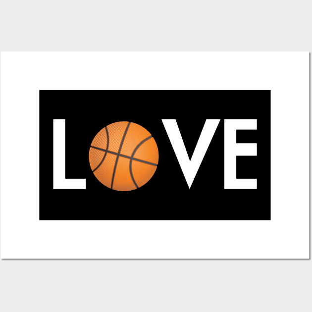 Basketball Love Basketball Fan Wall Art by TeeShirt_Expressive